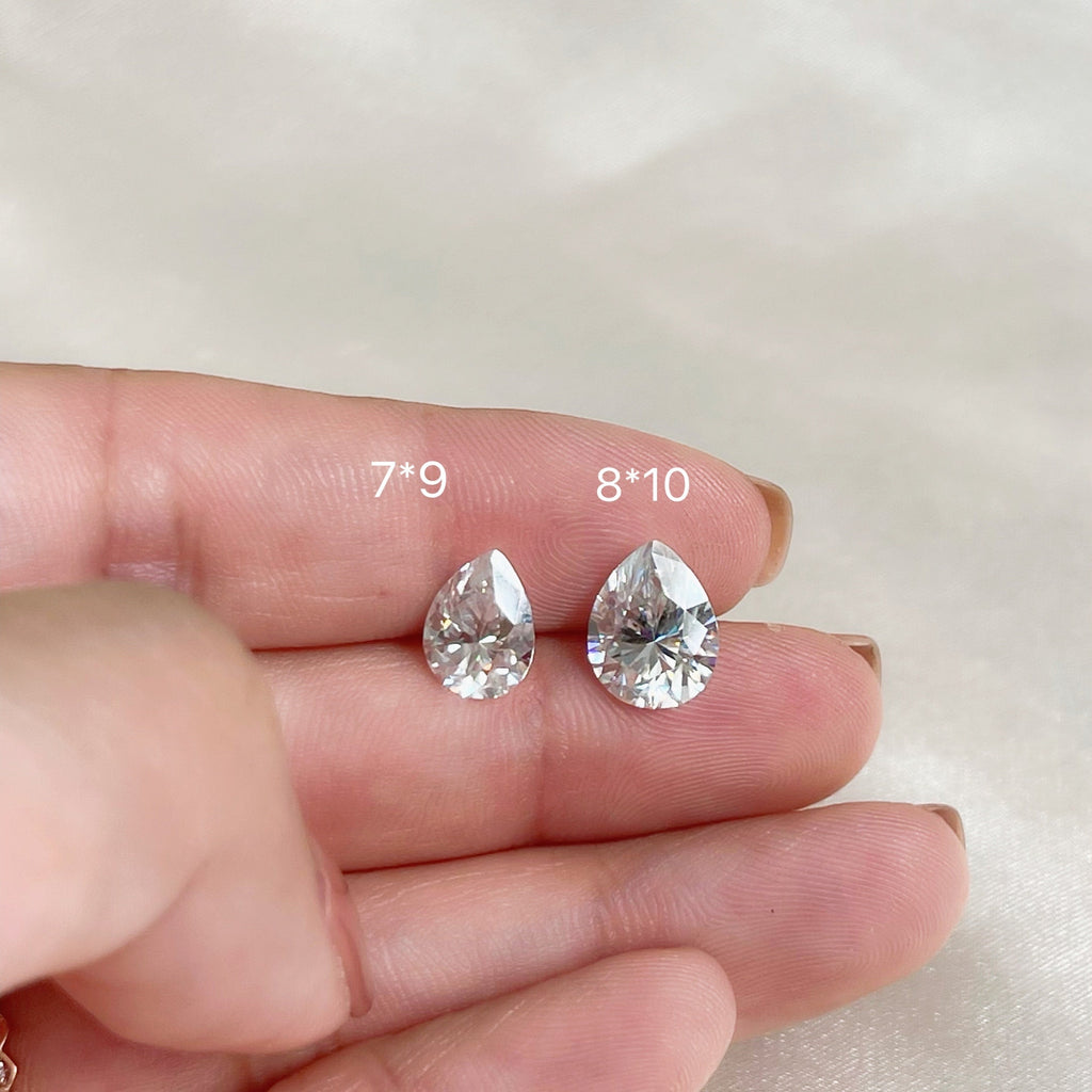 Certificated  D color VVS1 Excellent Pear Cut Loose Moissanite for ring and pendant