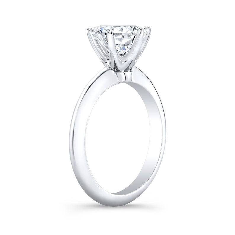 Round Moissanite Solitaire Engagement Ring