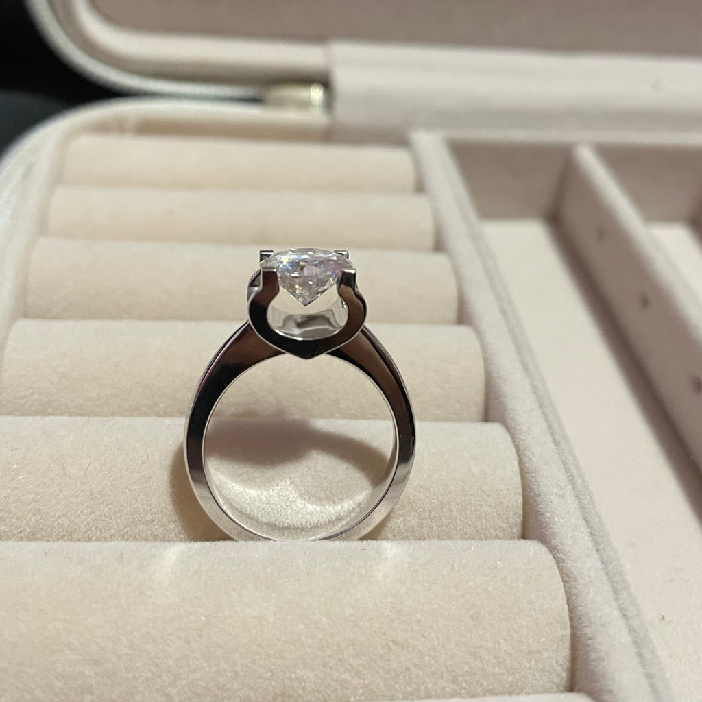 Moissanite Tension Set Engagement Ring