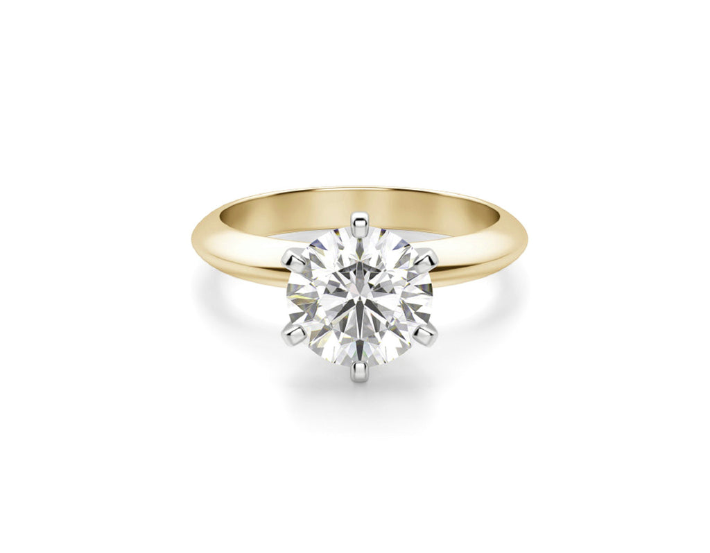 Round Moissanite Solitaire Engagement Ring